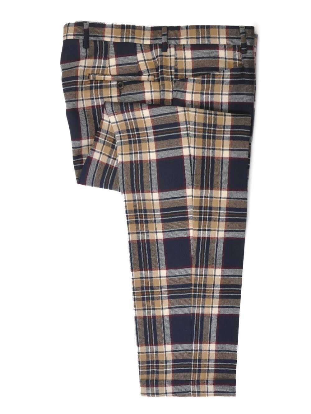 Etro Brown and Navy Plaid Pants 36 37907